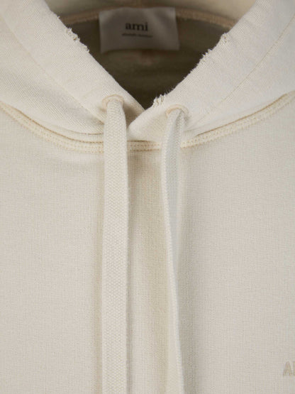 Outlet online Ami Paris Hombre Sudadera Capucha Algodón color Marfil sku 545-001375 01 - Foto 3