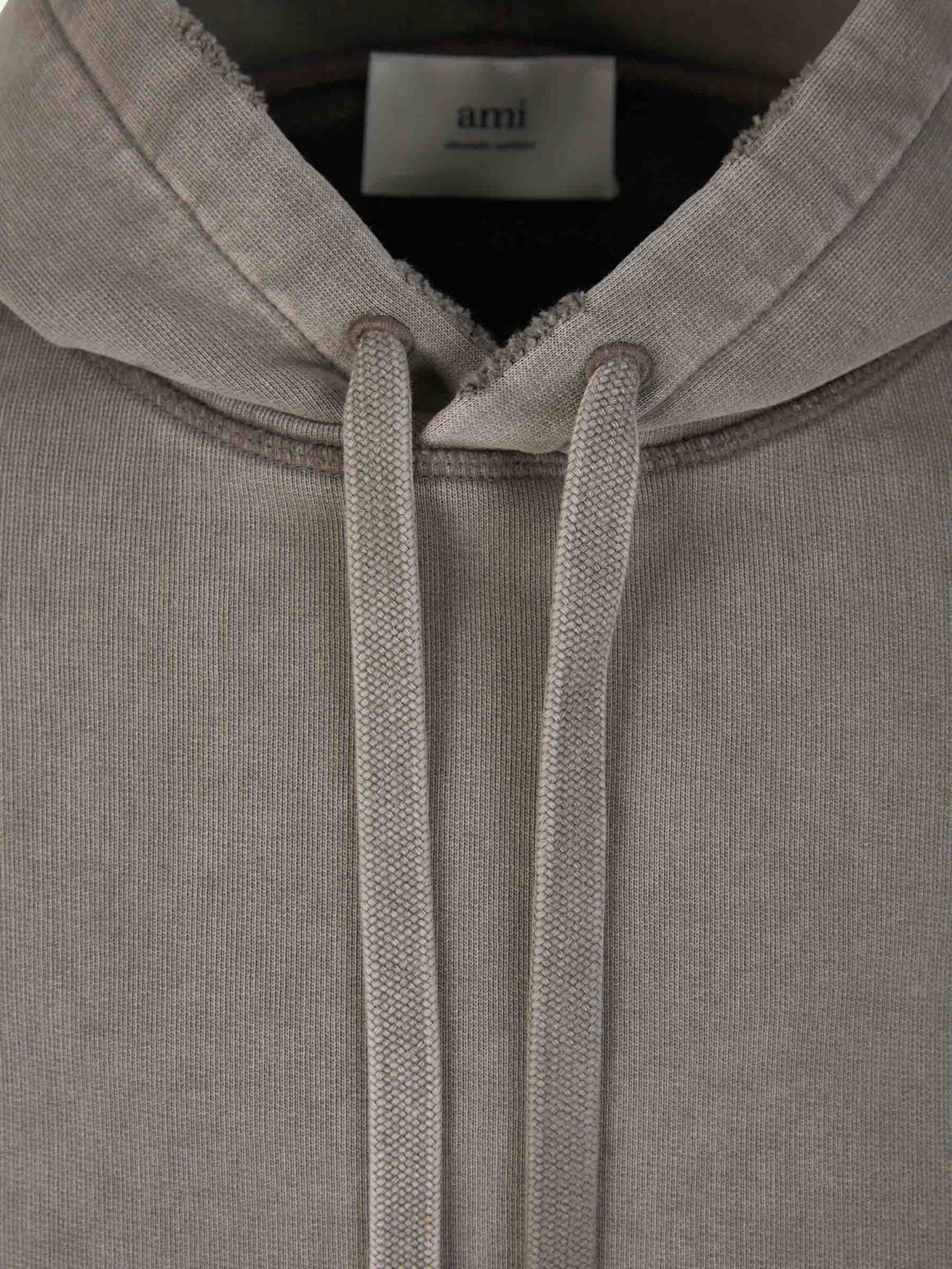 Outlet online Ami Paris Hombre Sudadera Capucha Algodón color Gris Piedra sku 545-001375 02 - Foto 3
