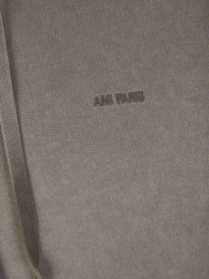 Outlet online Ami Paris Hombre Sudadera Capucha Algodón color Gris Piedra sku 545-001375 02 - Foto 4