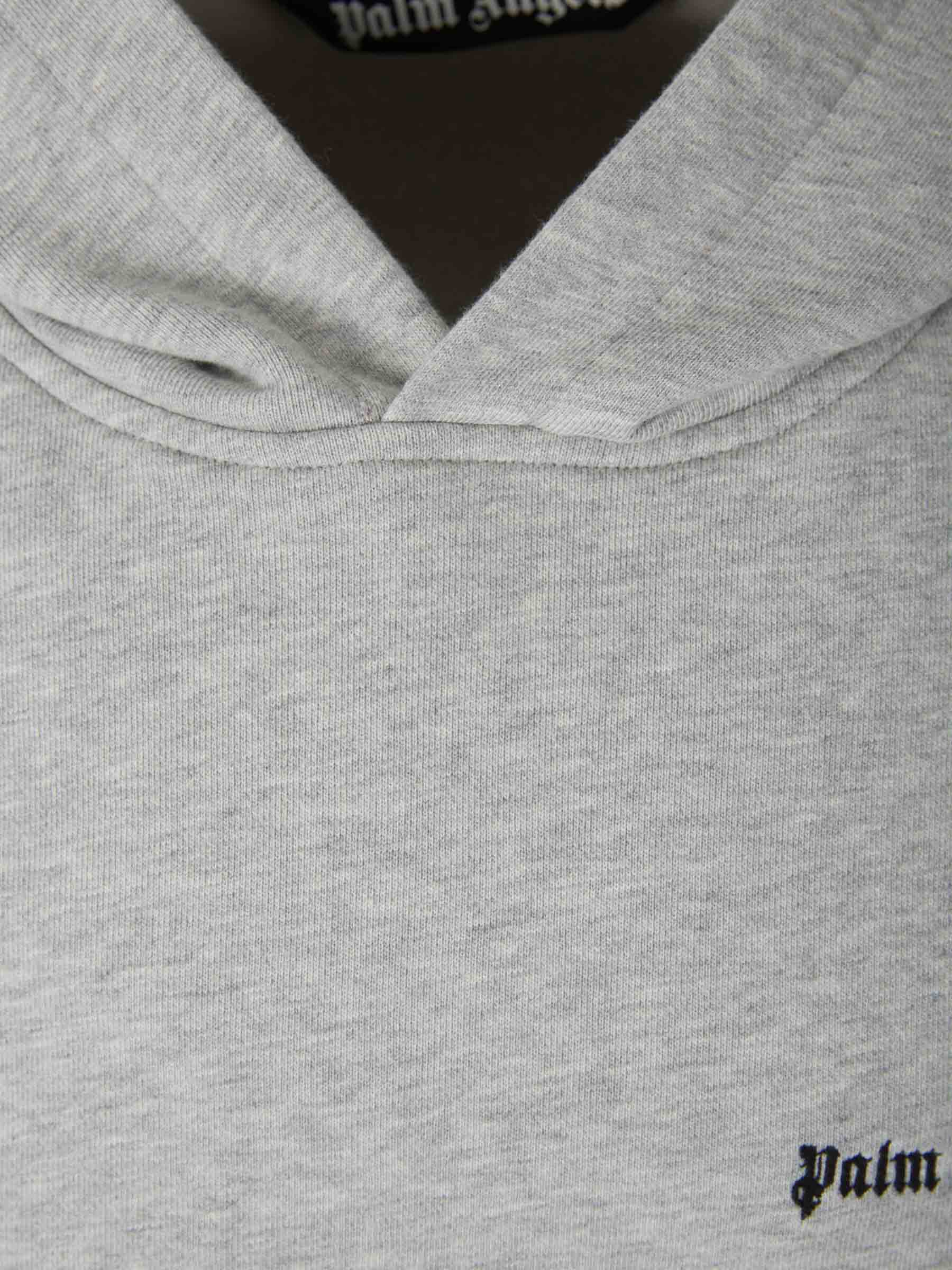 Outlet online Palm Angels Hombre Sudadera Capucha Algodón color Gris Claro sku 545-001387 01 - Foto 3