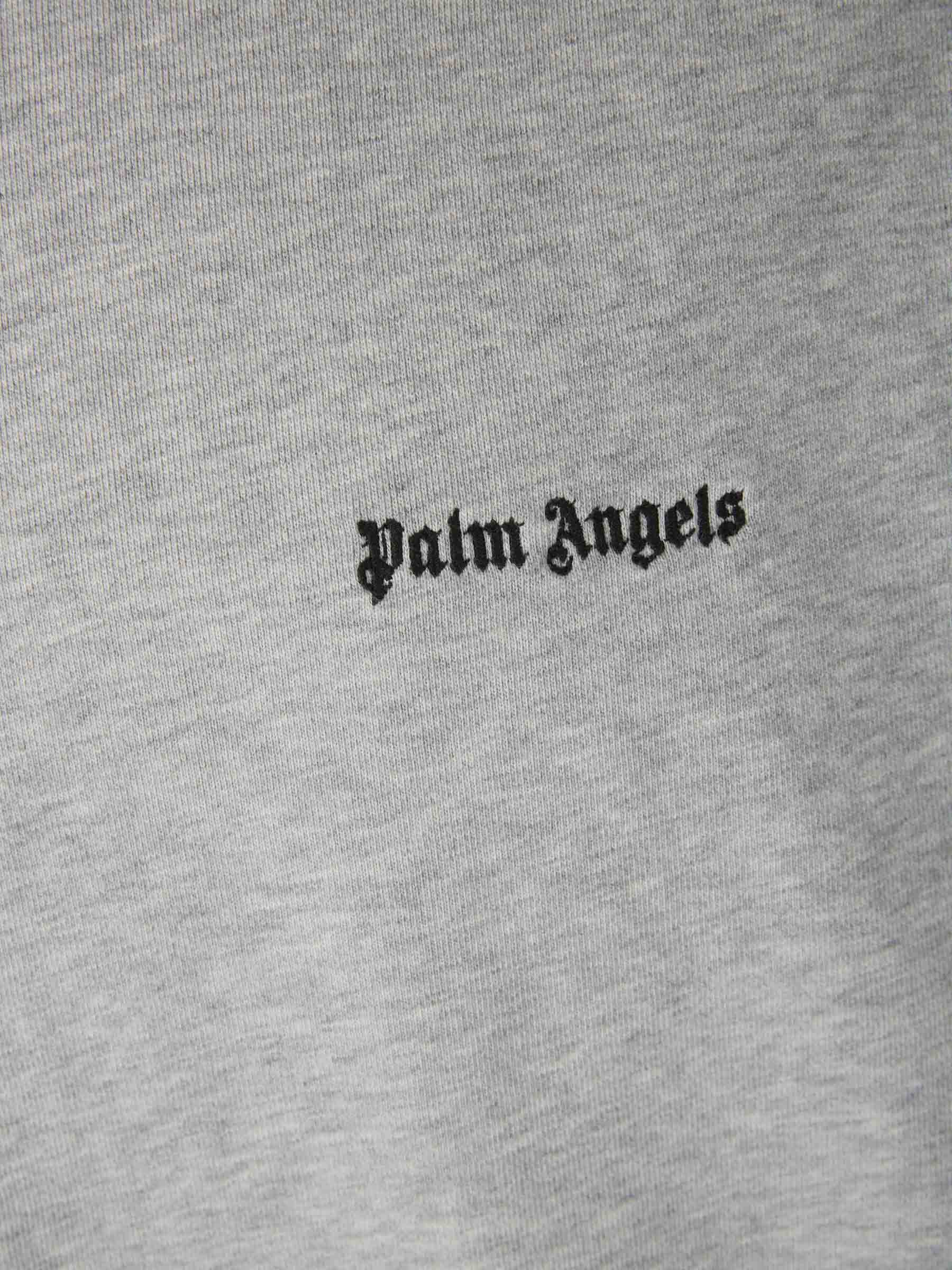 Outlet online Palm Angels Hombre Sudadera Capucha Algodón color Gris Claro sku 545-001387 01 - Foto 5