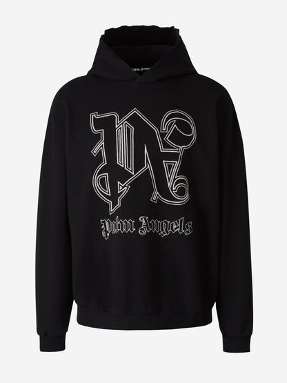 Outlet online Palm Angels Hombre Sudadera Logo Bordado color Negro sku 545-001390 01 - Foto 1