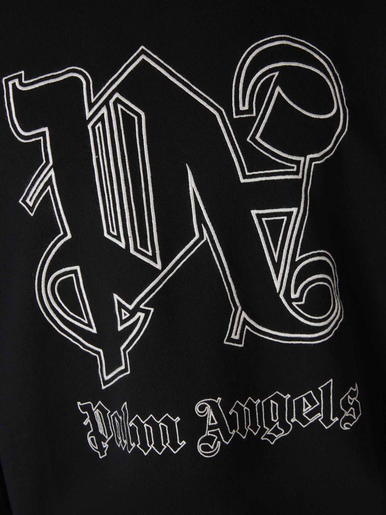 Outlet online Palm Angels Hombre Sudadera Logo Bordado color Negro sku 545-001390 01 - Foto 6