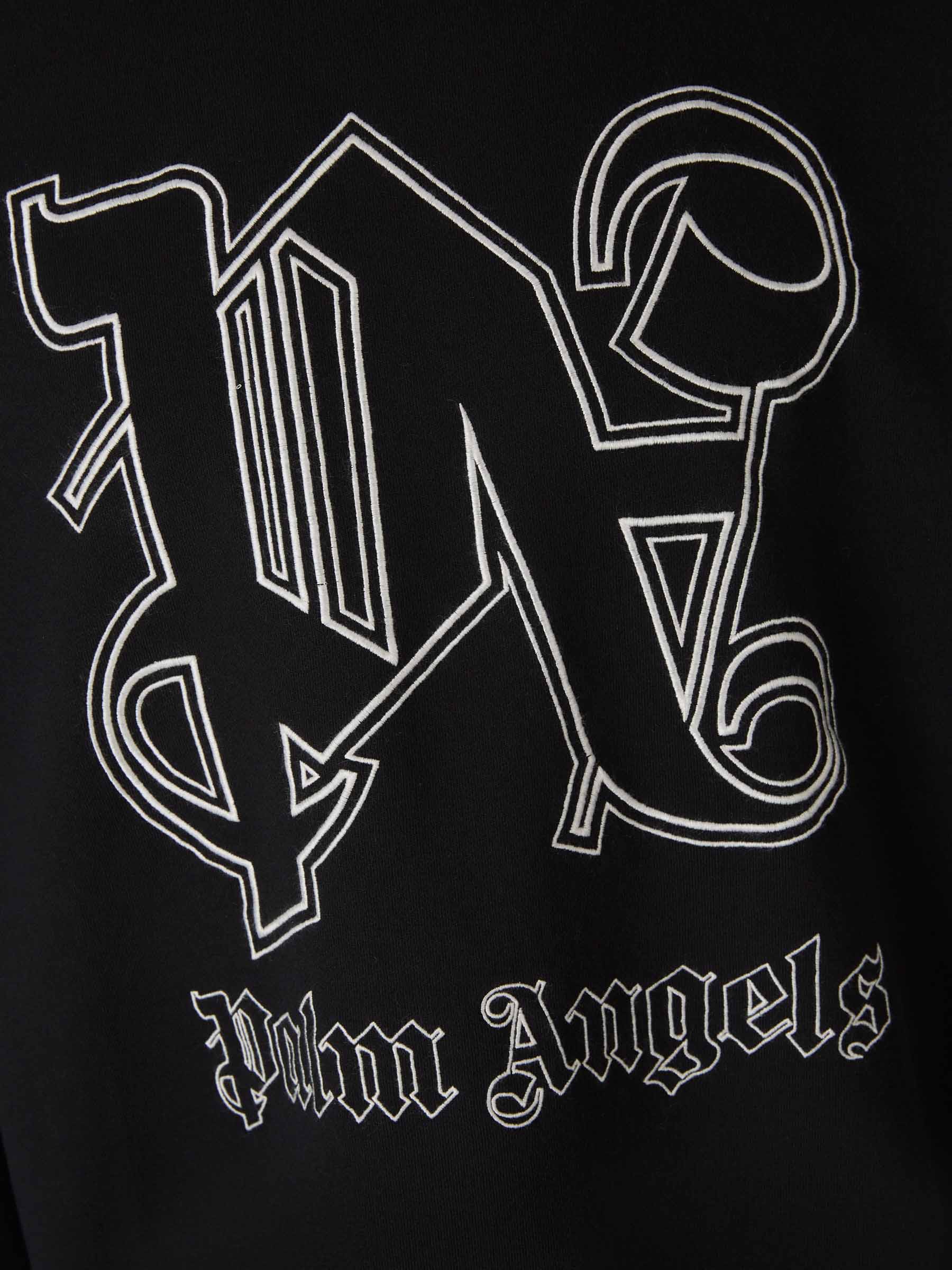 Outlet online Palm Angels Hombre Sudadera Logo Bordado color Negro sku 545-001390 01 - Foto 6