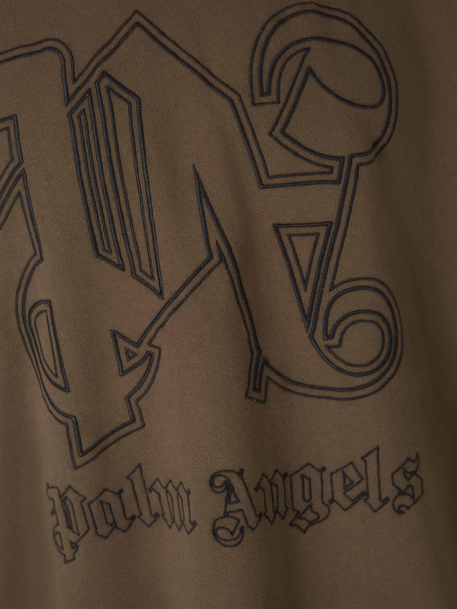 Outlet online Palm Angels Hombre Sudadera Logo Bordado color Topo sku 545-001428 01 - Foto 4