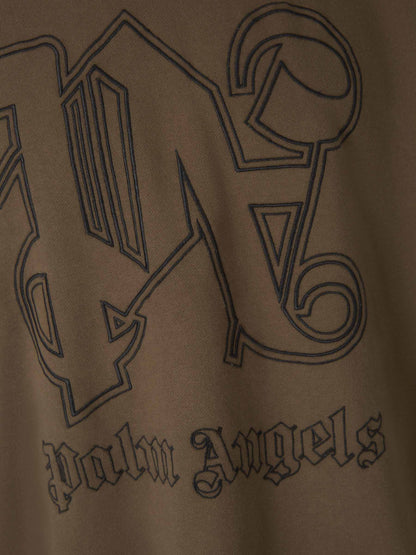 Outlet online Palm Angels Hombre Sudadera Logo Bordado color Topo sku 545-001428 01 - Foto 4