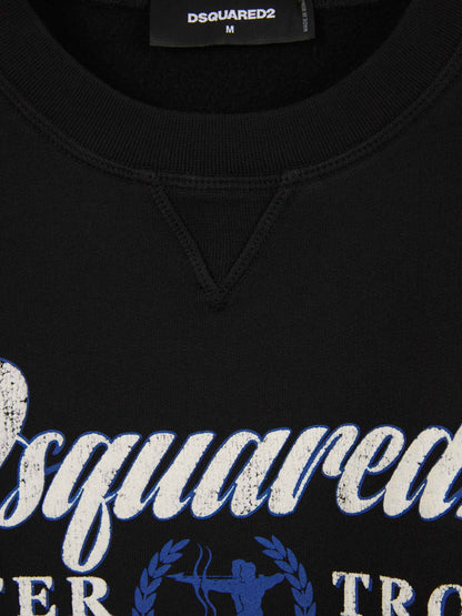 Outlet online Dsquared2 Hombre Sudadera Algodón Logo color Negro sku 545-001452 01 - Foto 3