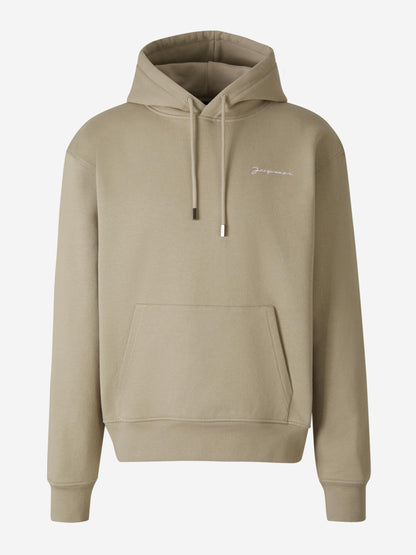 Outlet online Jacquemus Hombre Sudadera Le Sweatshirt Brodé color Marron sku 545-001453 02 - Foto 1