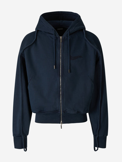 Outlet online Jacquemus Hombre Sudadera Le Sweater Camargue color Azul Marino sku 545-001454 02 - Foto 7