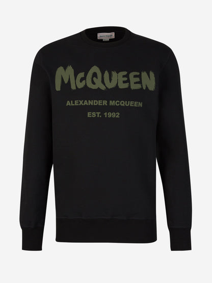 Outlet online McQueen Hombre Sudadera Algodón Estampado color Negro sku 545-001526 01 - Foto 1