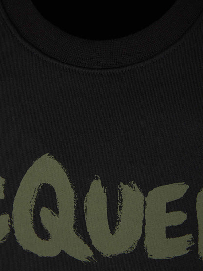 Outlet online McQueen Hombre Sudadera Algodón Estampado color Negro sku 545-001526 01 - Foto 3