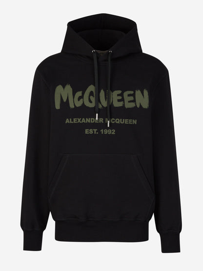 Outlet online McQueen Hombre Sudadera Capucha Logo color Negro sku 545-001527 01 - Foto 1