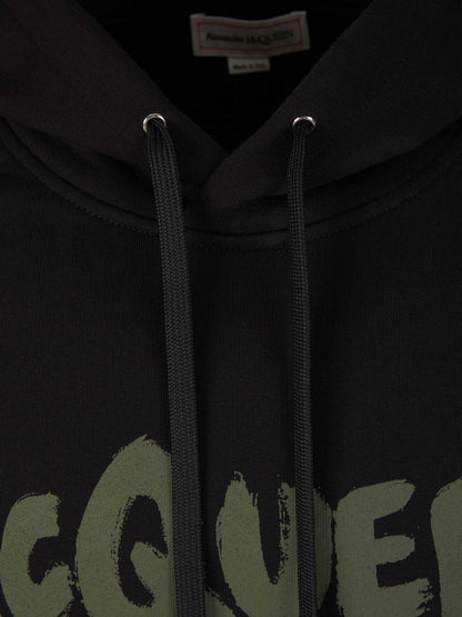 Outlet online McQueen Hombre Sudadera Capucha Logo color Negro sku 545-001527 01 - Foto 3