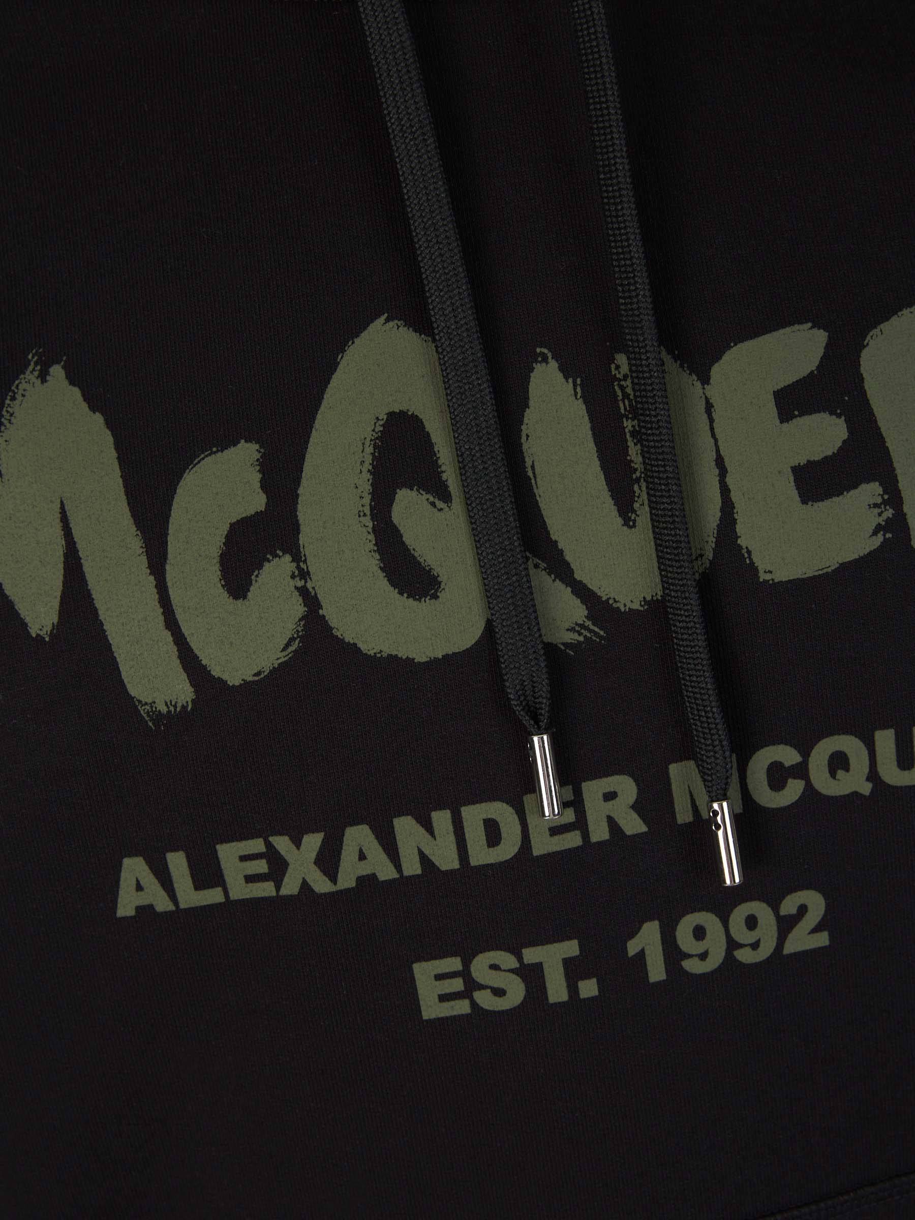 Outlet online McQueen Hombre Sudadera Capucha Logo color Negro sku 545-001527 01 - Foto 4