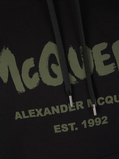 Outlet online McQueen Hombre Sudadera Capucha Logo color Negro sku 545-001527 01 - Foto 4