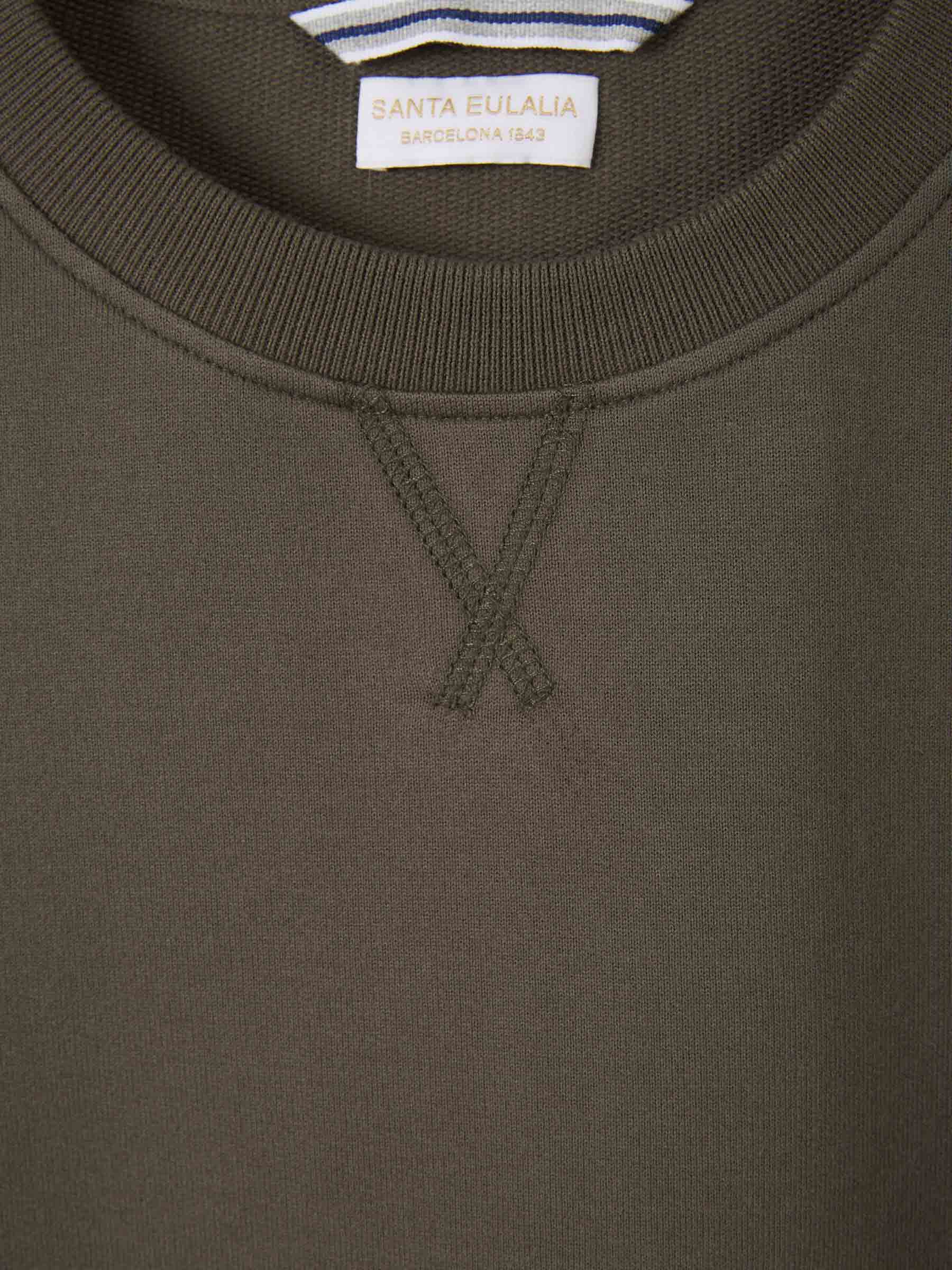 Santa Eulalia Hombre Barcelona Sudadera Lisa Algodón color Verde Militar sku 545-001604 04 - Foto 3