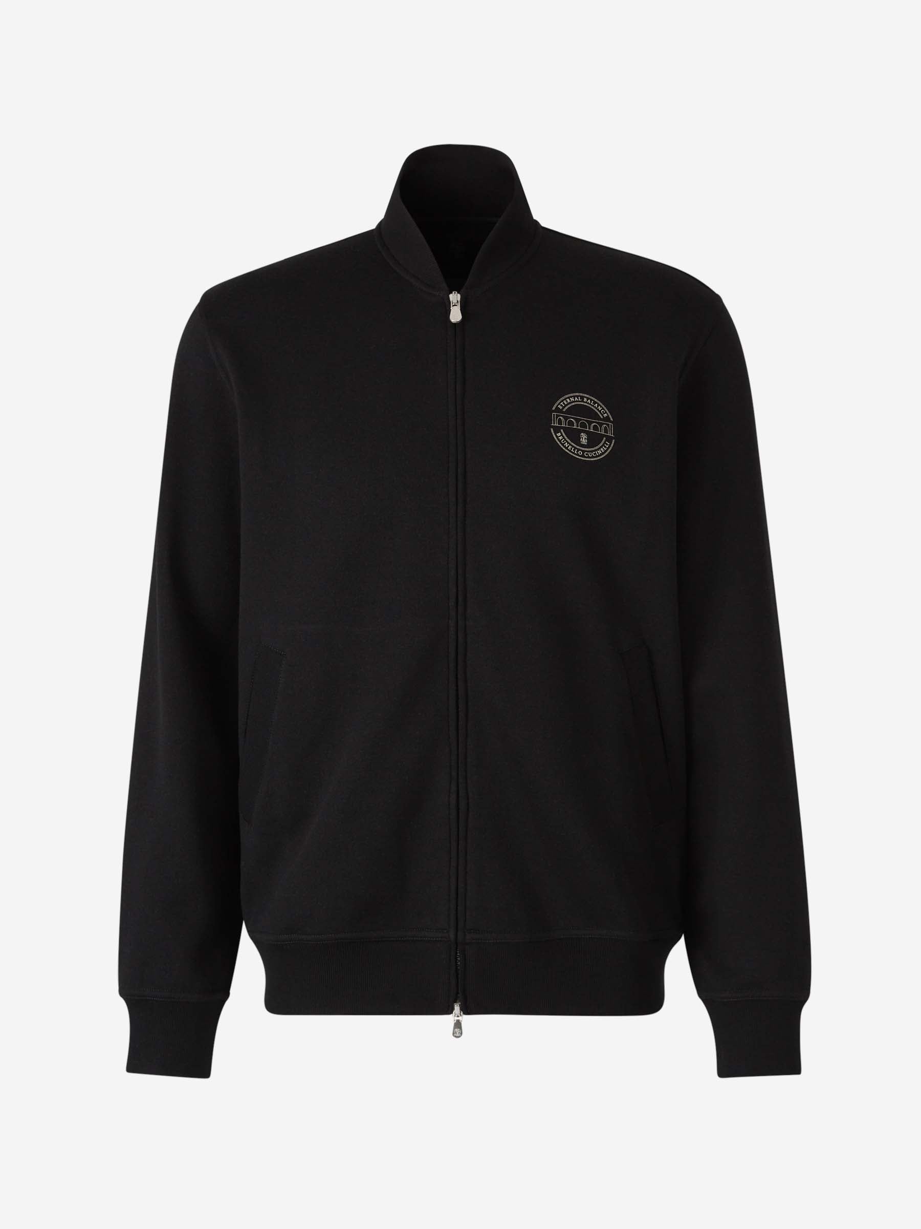 Outlet online Brunello Cucinelli Hombre Sudadera Logo Algodón color Negro sku 545-001638 01 - Foto 1
