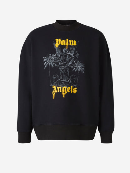 Outlet online Palm Angels Hombre Sudadera Motivo Pencil Logo color Negro sku 545-001639 01 - Foto 1