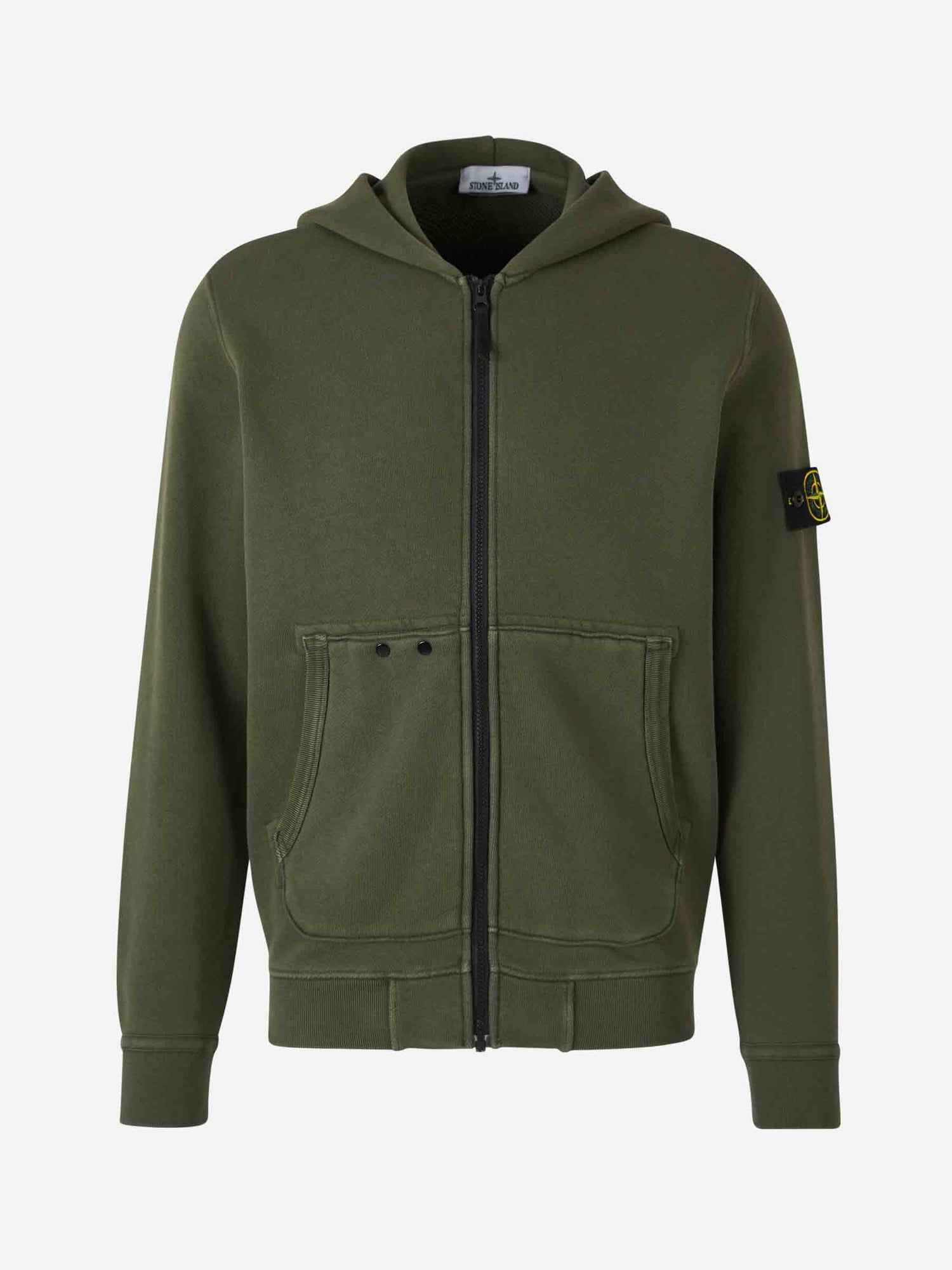 Outlet online Stone Island Hombre Sudadera Capucha Algodón color Verde Militar sku 545-001661 01 - Foto 1