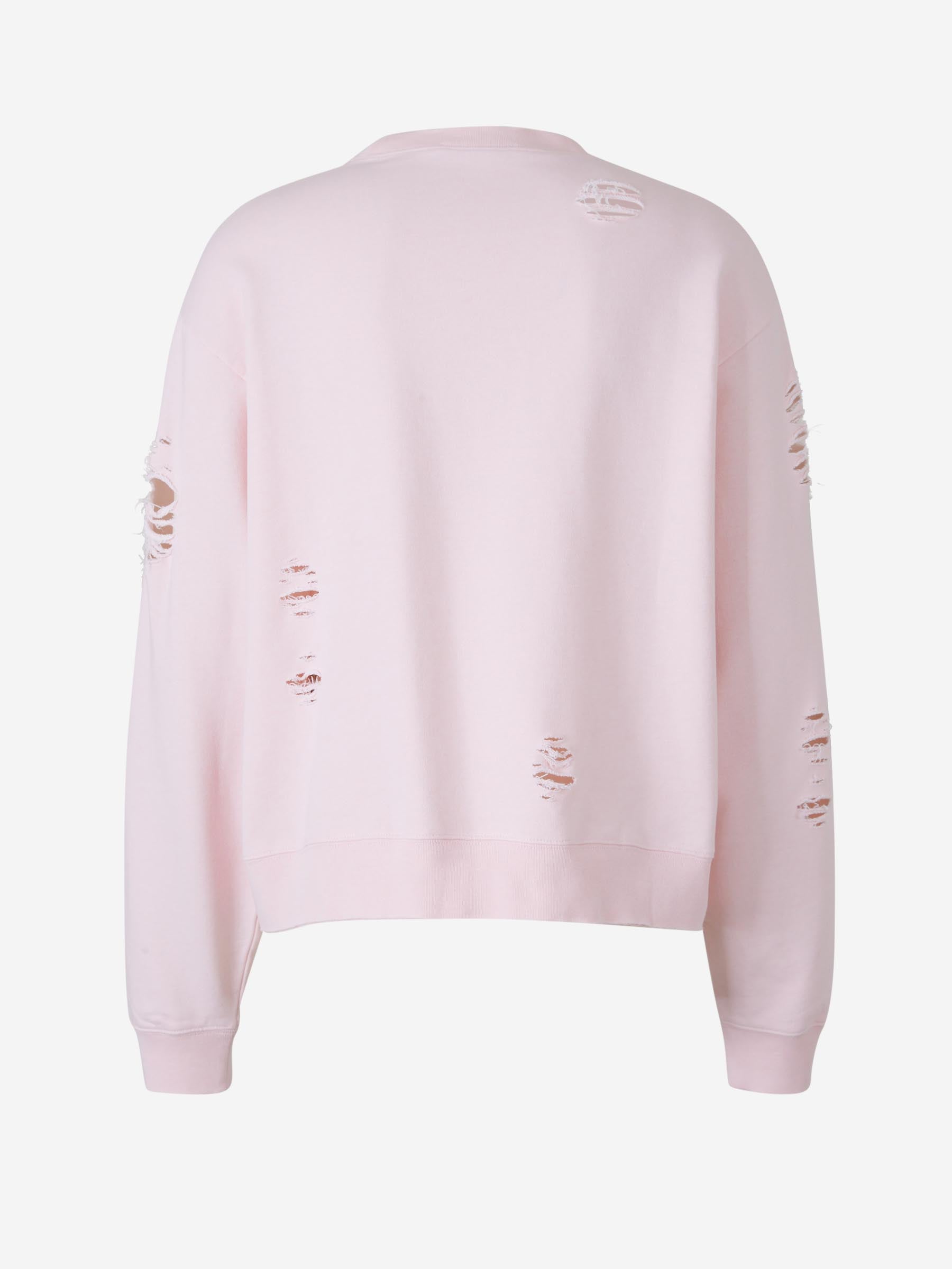 Outlet online Acne Studios Hombre Sudadera Logo Descosidos color Rosa Palo sku 545-001689 02 - Foto 2