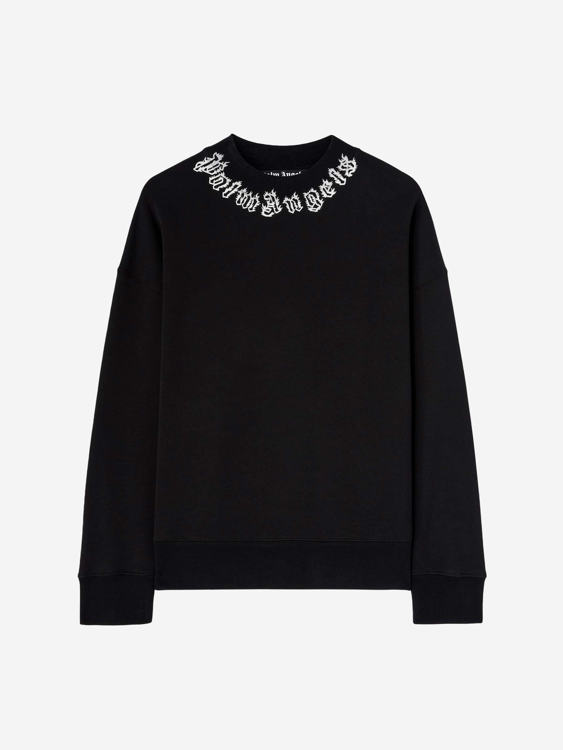 Outlet online Palm Angels Hombre Sudadera Algodón Logo color Negro sku 545-001763 01 - Foto 1