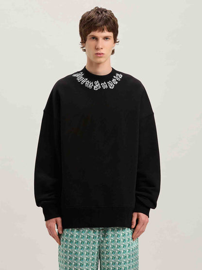 Outlet online Palm Angels Hombre Sudadera Algodón Logo color Negro sku 545-001763 01 - Foto 2
