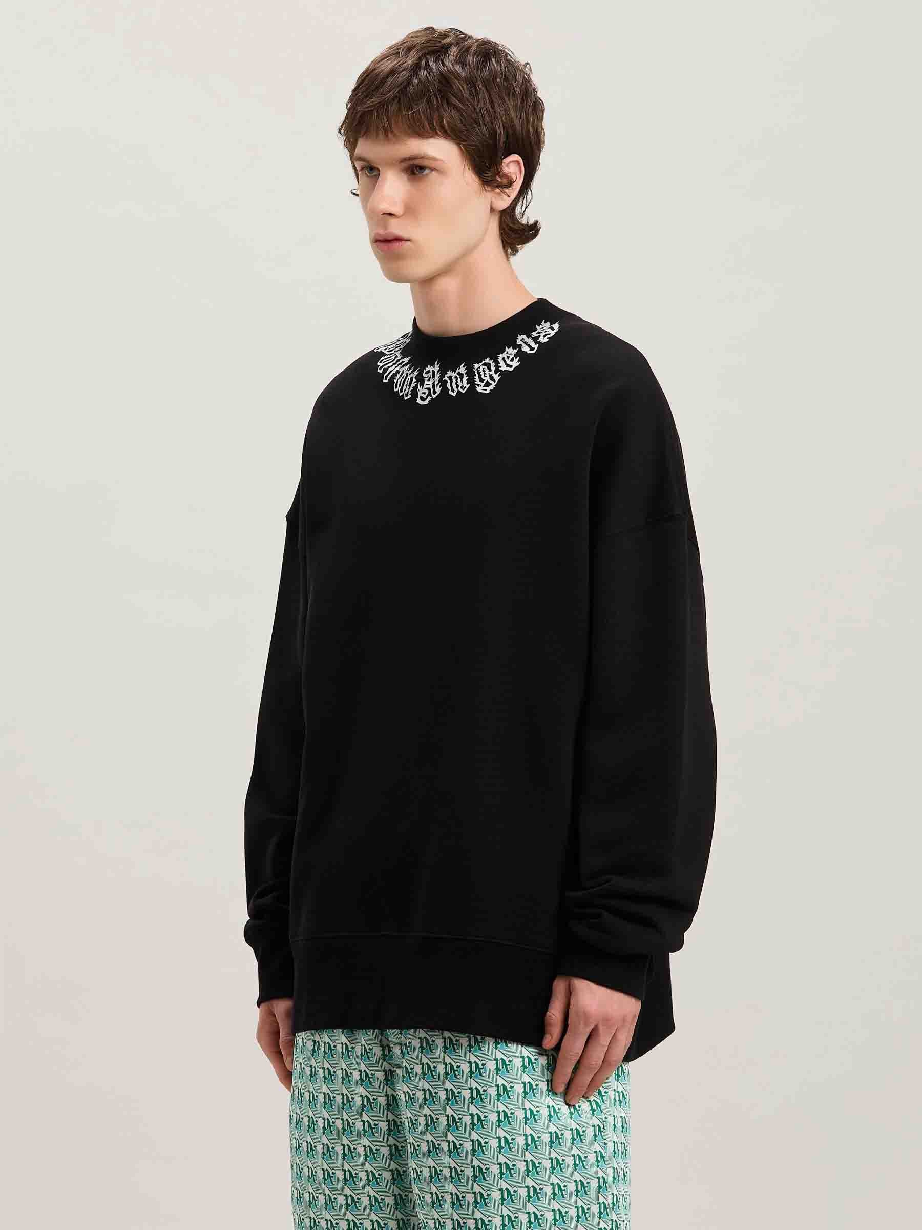 Outlet online Palm Angels Hombre Sudadera Algodón Logo color Negro sku 545-001763 01 - Foto 5