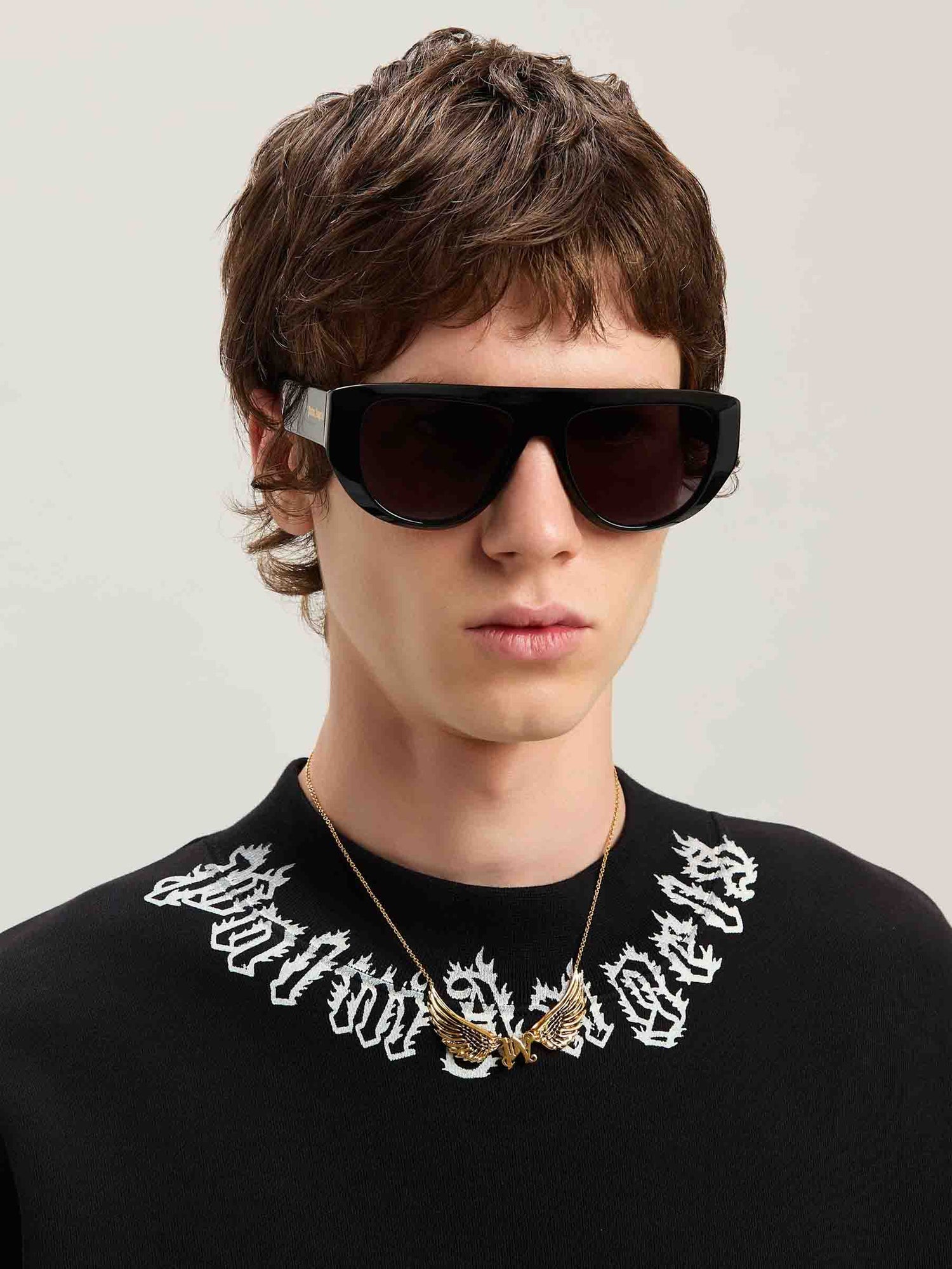 Outlet online Palm Angels Hombre Sudadera Algodón Logo color Negro sku 545-001763 01 - Foto 6