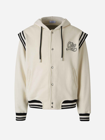 Outlet online Off-White Hombre Sudadera Capucha 00 varsity color Crema sku 545-001776 01 - Foto 1