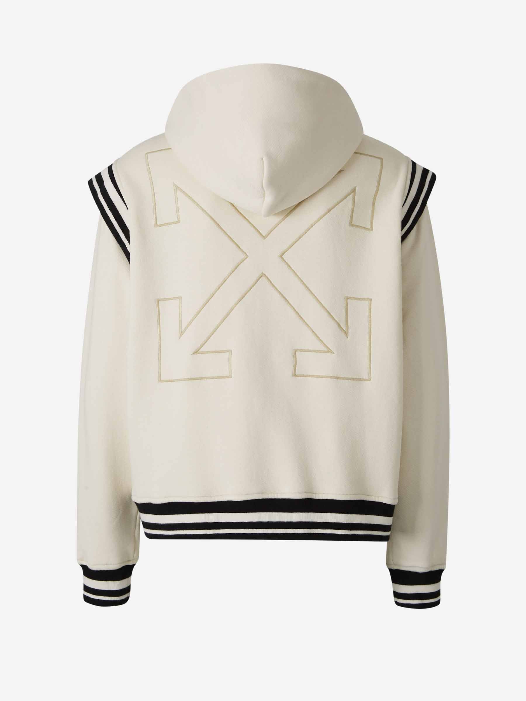 Outlet online Off-White Hombre Sudadera Capucha 00 varsity color Crema sku 545-001776 01 - Foto 2