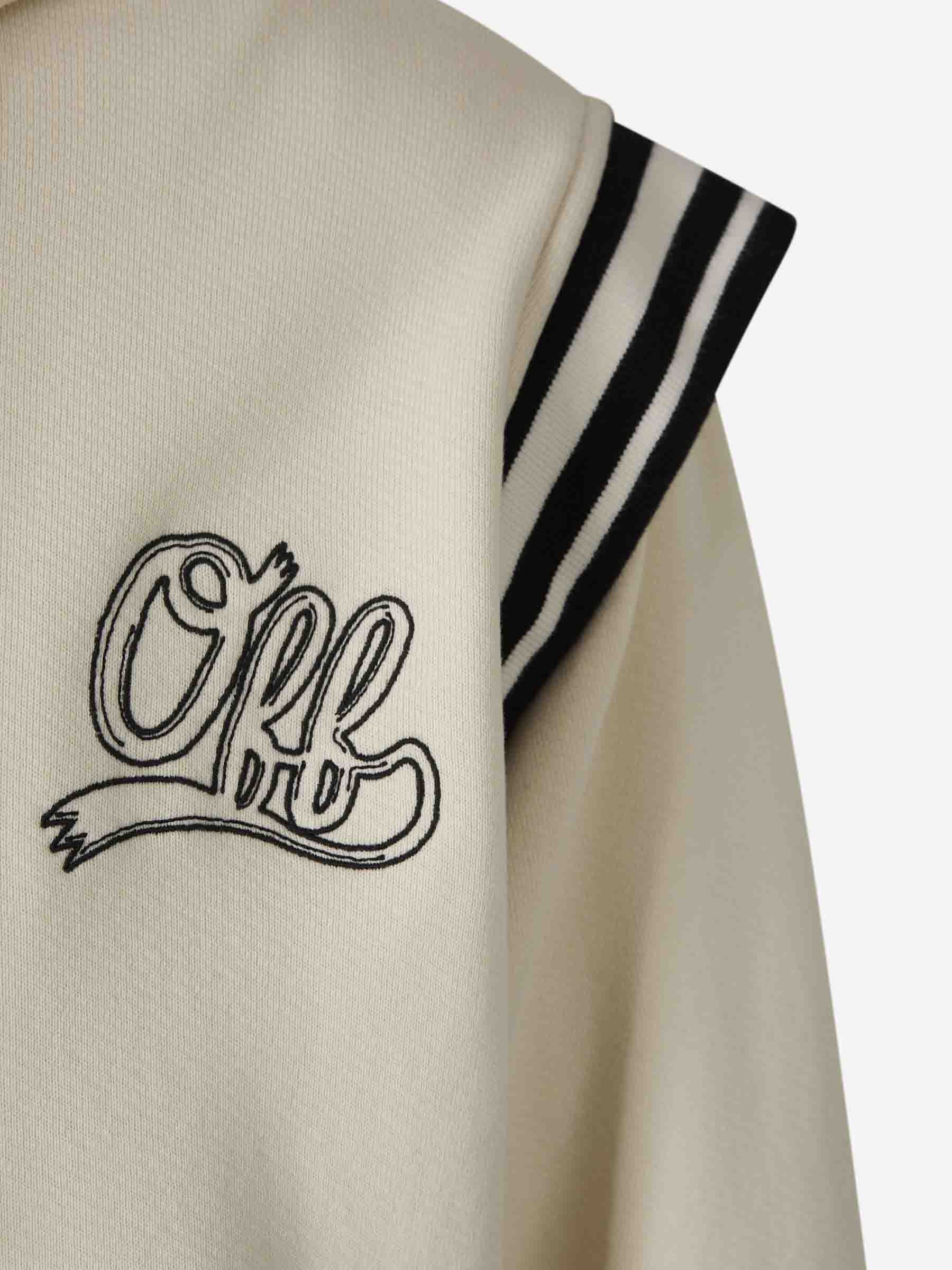 Outlet online Off-White Hombre Sudadera Capucha 00 varsity color Crema sku 545-001776 01 - Foto 4