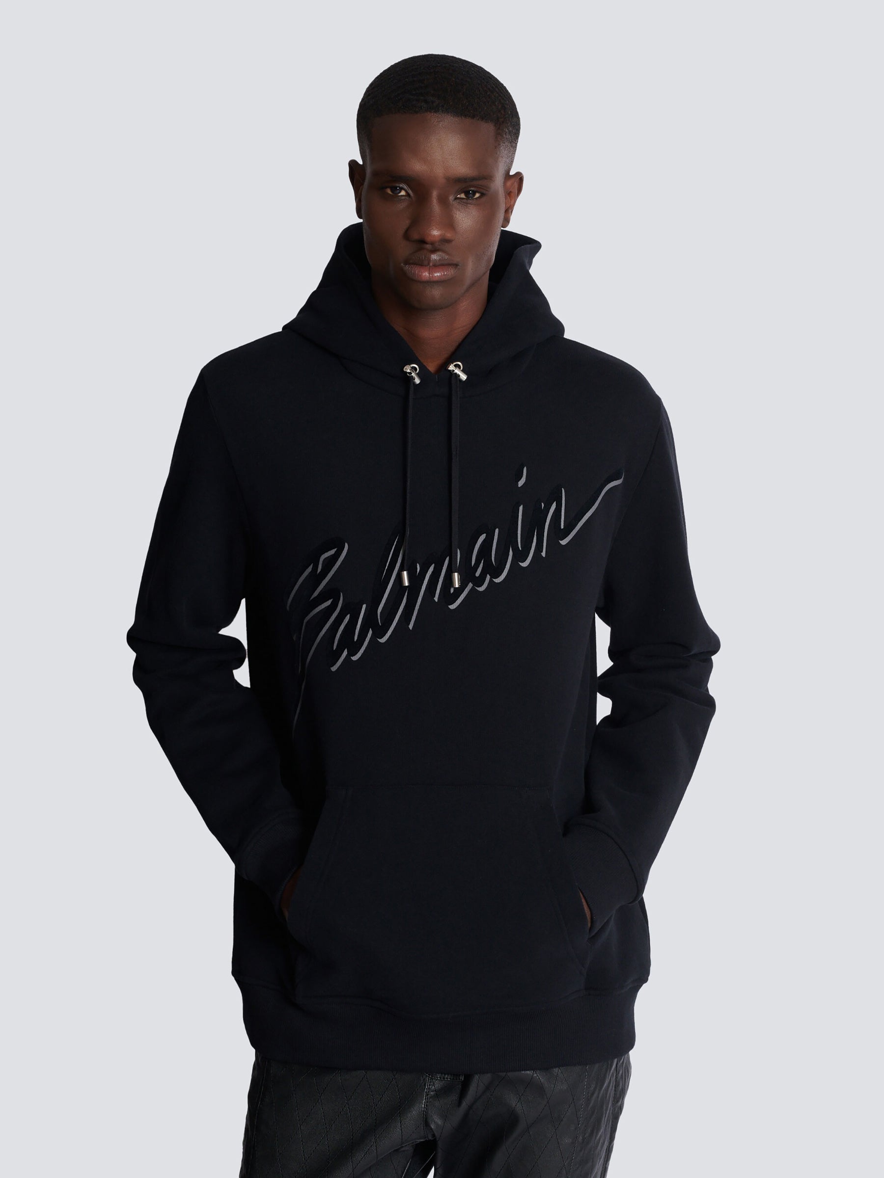 Balmain Hombre Barcelona Sudadera Capucha Algodón color Negro sku 545-001784 01 - Foto 2