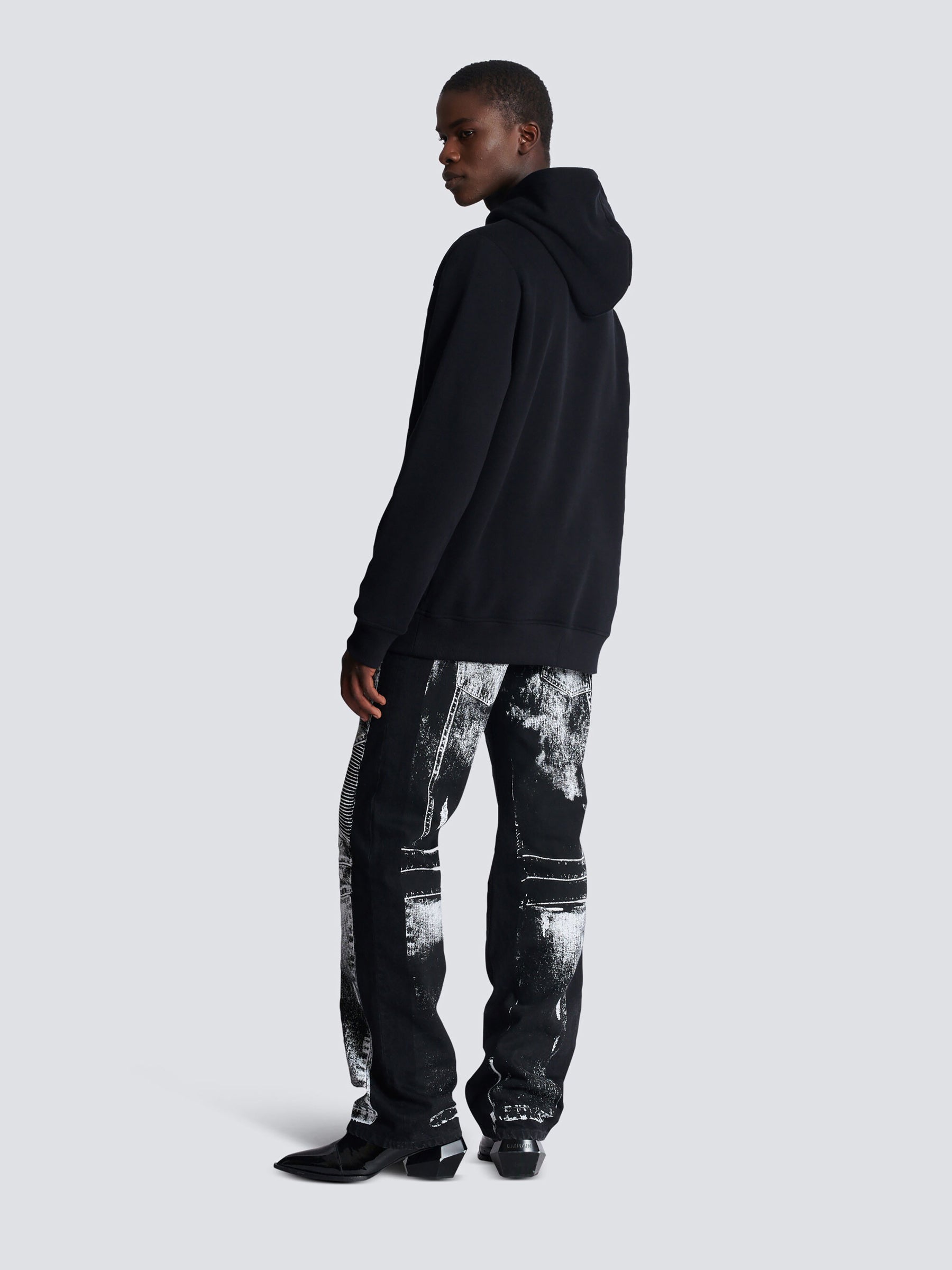 Balmain Hombre Barcelona Sudadera Capucha Algodón color Negro sku 545-001784 01 - Foto 3