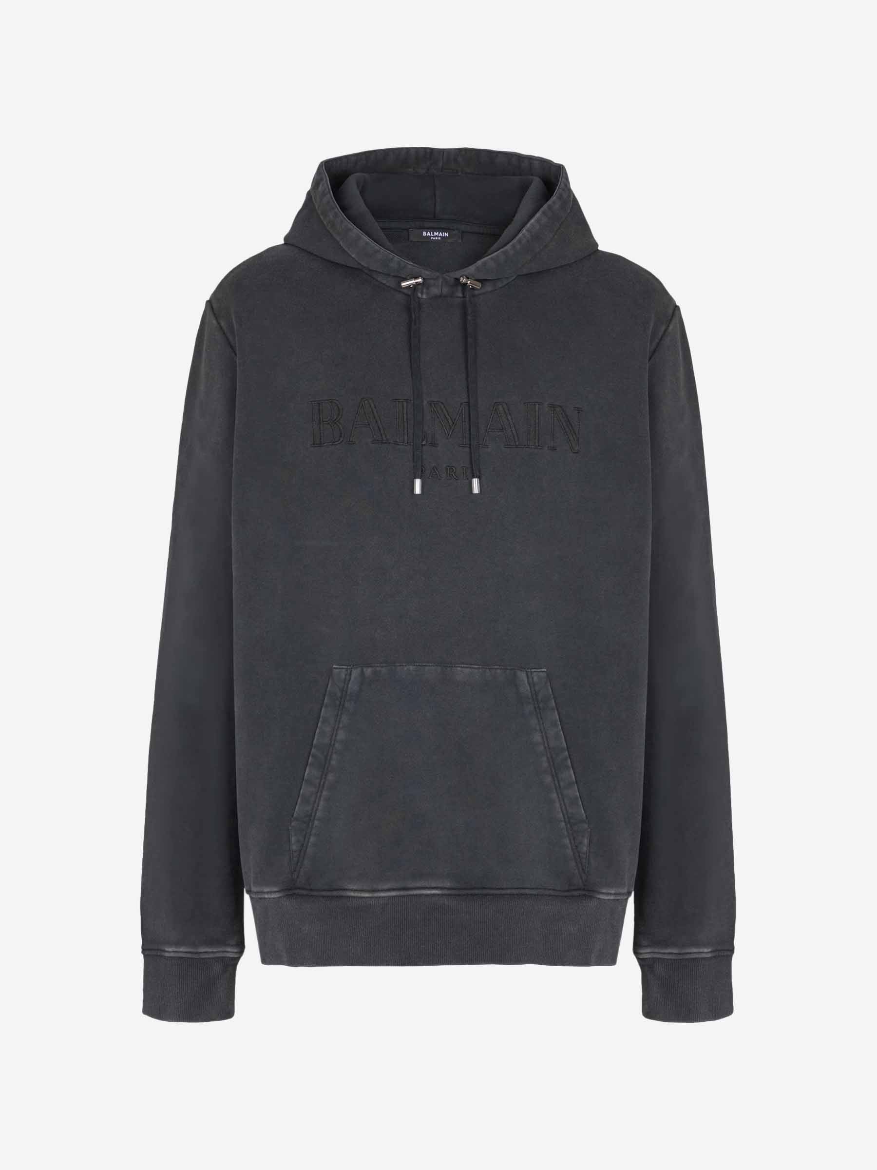Balmain Hombre Barcelona Sudadera Capucha Bordado color Gris Antracita sku 545-001786 01 - Foto 1