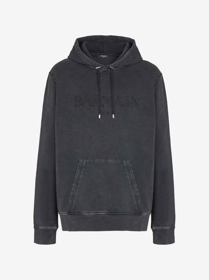 Balmain Hombre Barcelona Sudadera Capucha Bordado color Gris Antracita sku 545-001786 01 - Foto 1