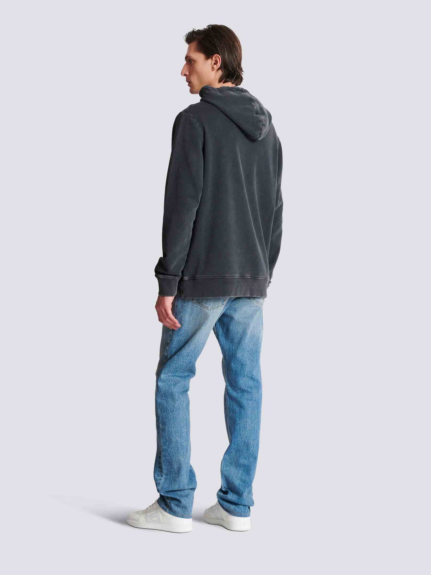 Balmain Hombre Barcelona Sudadera Capucha Bordado color Gris Antracita sku 545-001786 01 - Foto 3