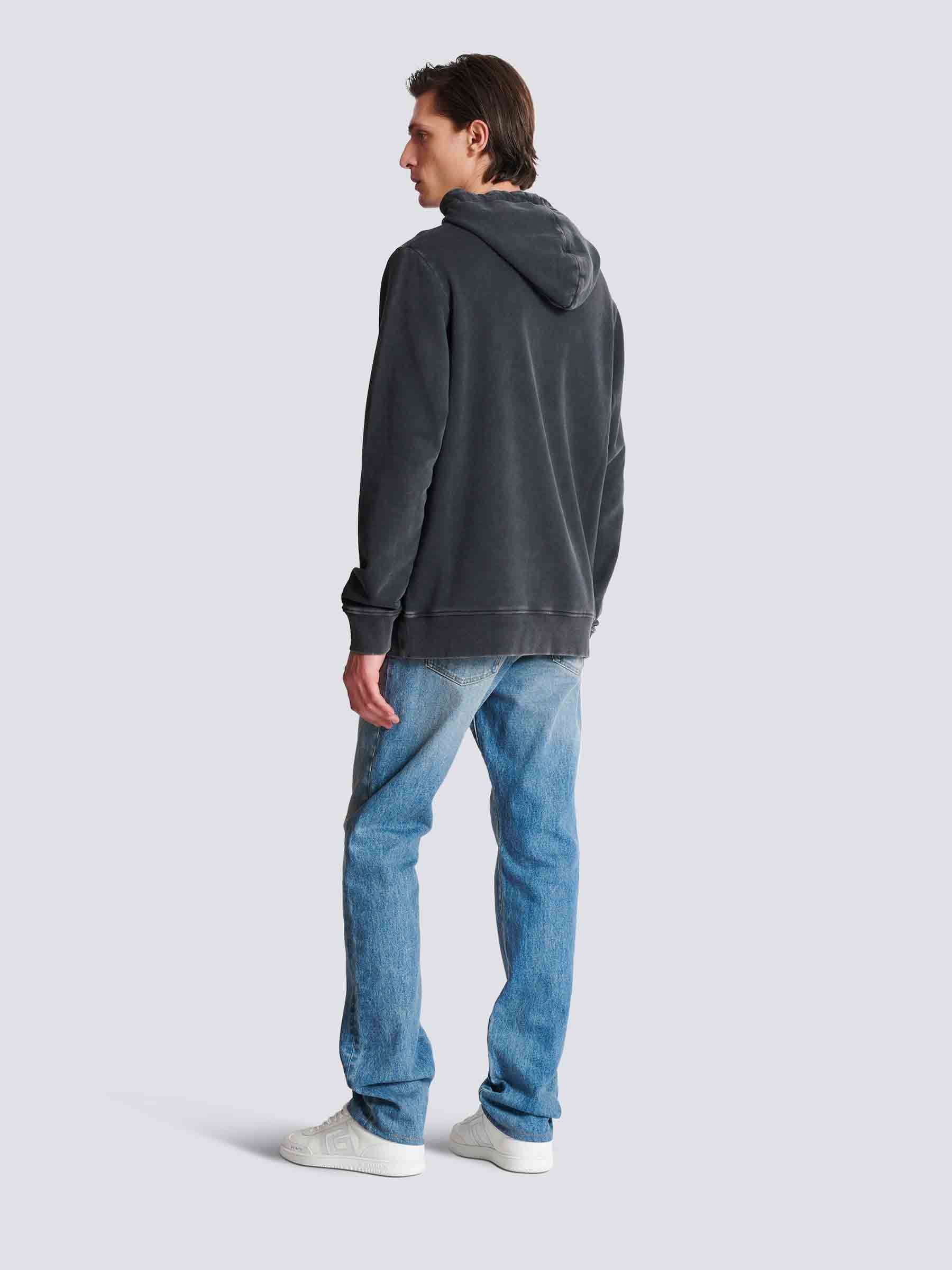 Balmain Hombre Barcelona Sudadera Capucha Bordado color Gris Antracita sku 545-001786 01 - Foto 3