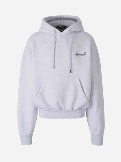 Jacquemus Hombre Barcelona Sudadera Capucha Algodón color Gris Claro sku 545-001790 01 - Foto 1