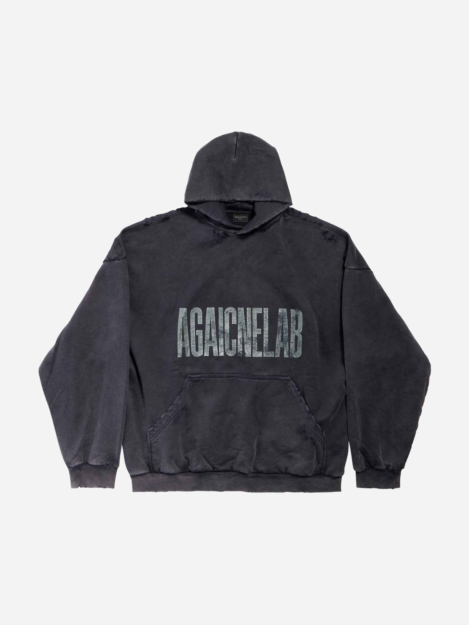 Outlet online Balenciaga Hombre Sudadera Algodón Capucha color Blanco Y Negro sku 545-001796 01 - Foto 1