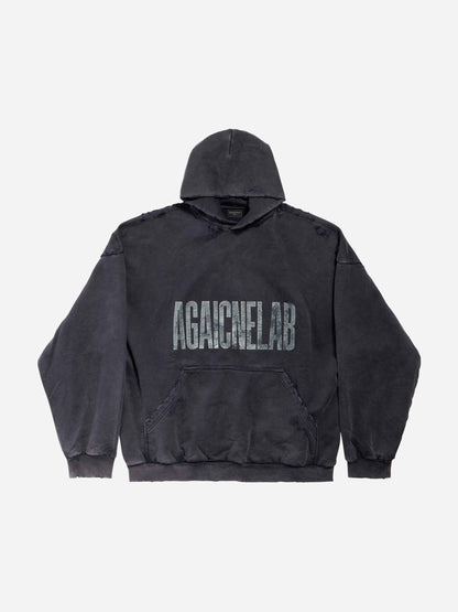 Outlet online Balenciaga Hombre Sudadera Algodón Capucha color Blanco Y Negro sku 545-001796 01 - Foto 1