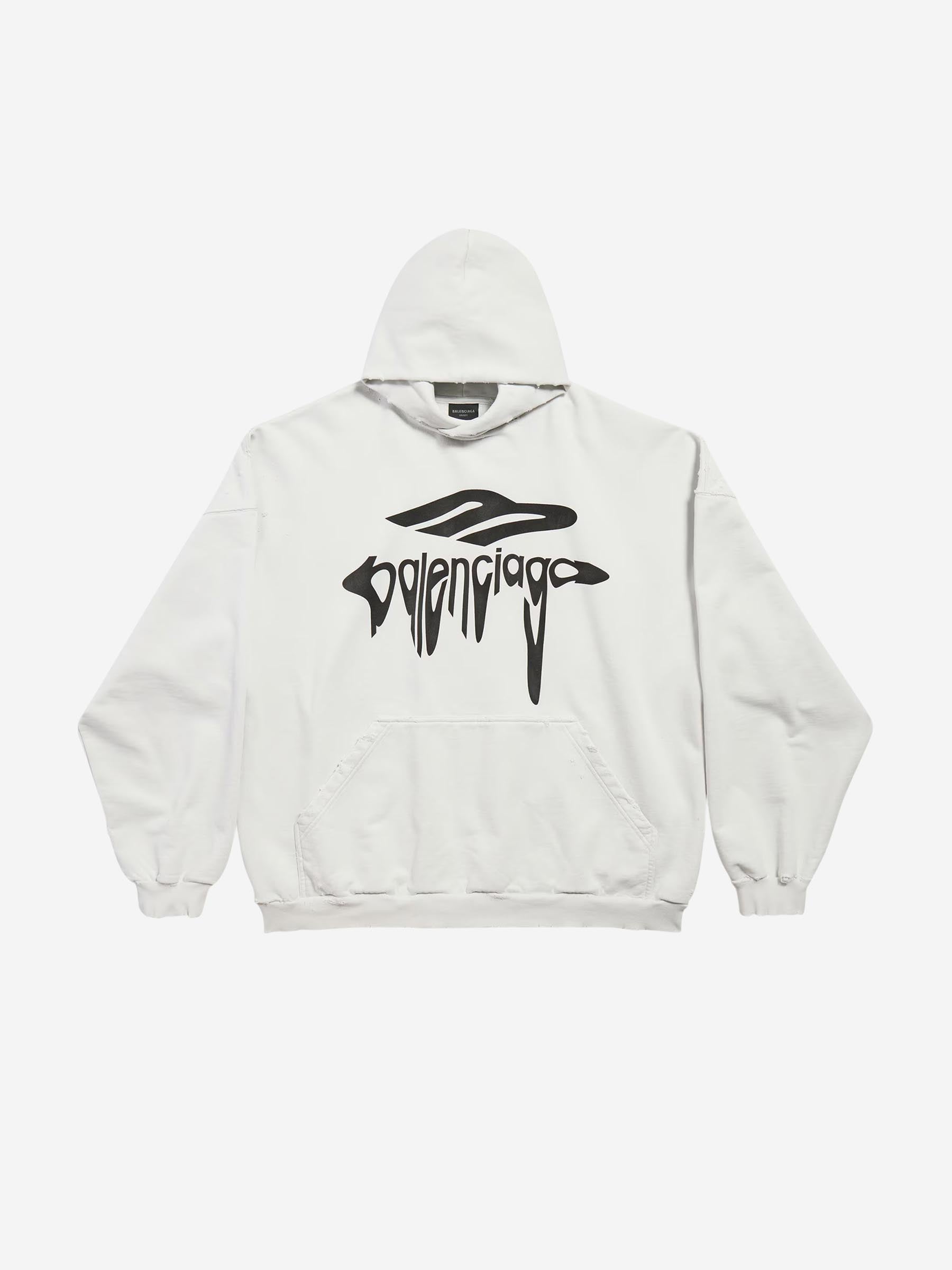 Outlet online Balenciaga Hombre Sudadera Algodón Capucha color Blanco sku 545-001796 02 - Foto 1