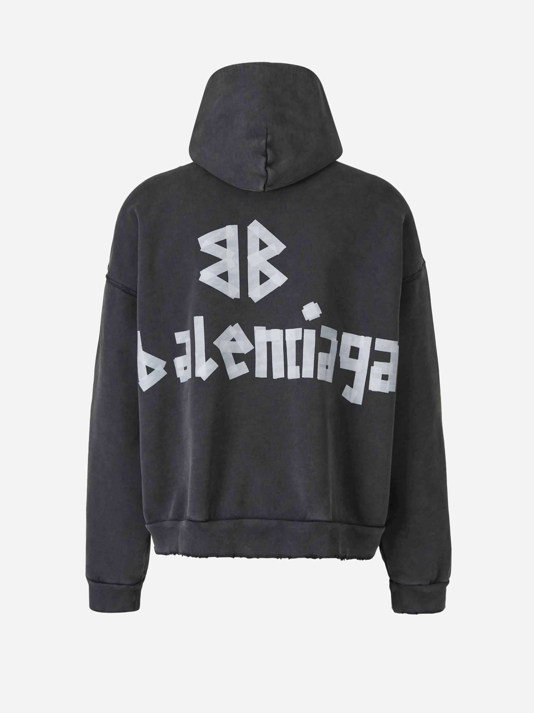 Outlet online Balenciaga Hombre Sudadera Capucha Algodón color Negro sku 545-001797 01 - Foto 2
