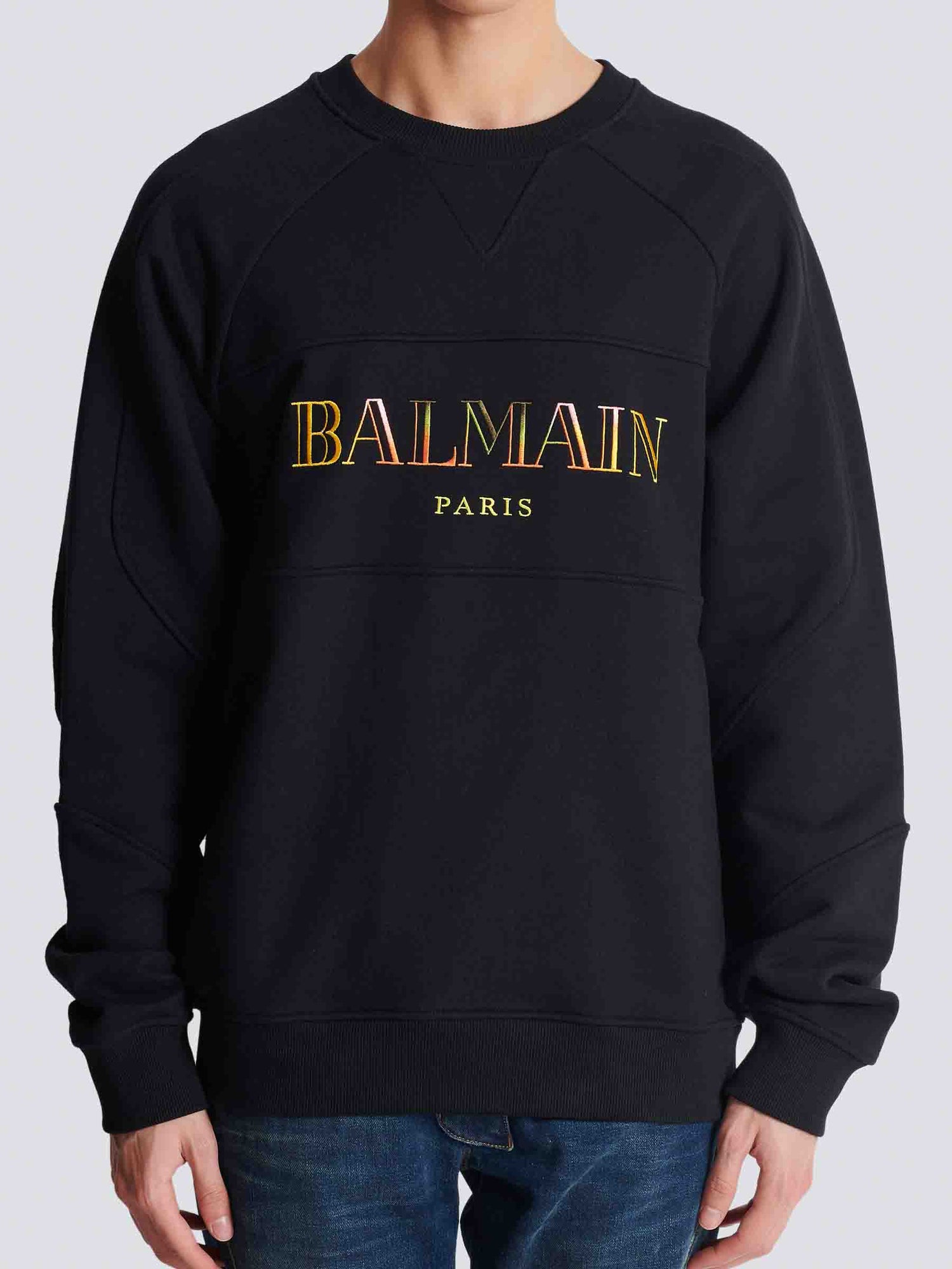 Outlet online Balmain Hombre Sudadera Cuello Redondo color Negro sku 545-001810 01 - Foto 2