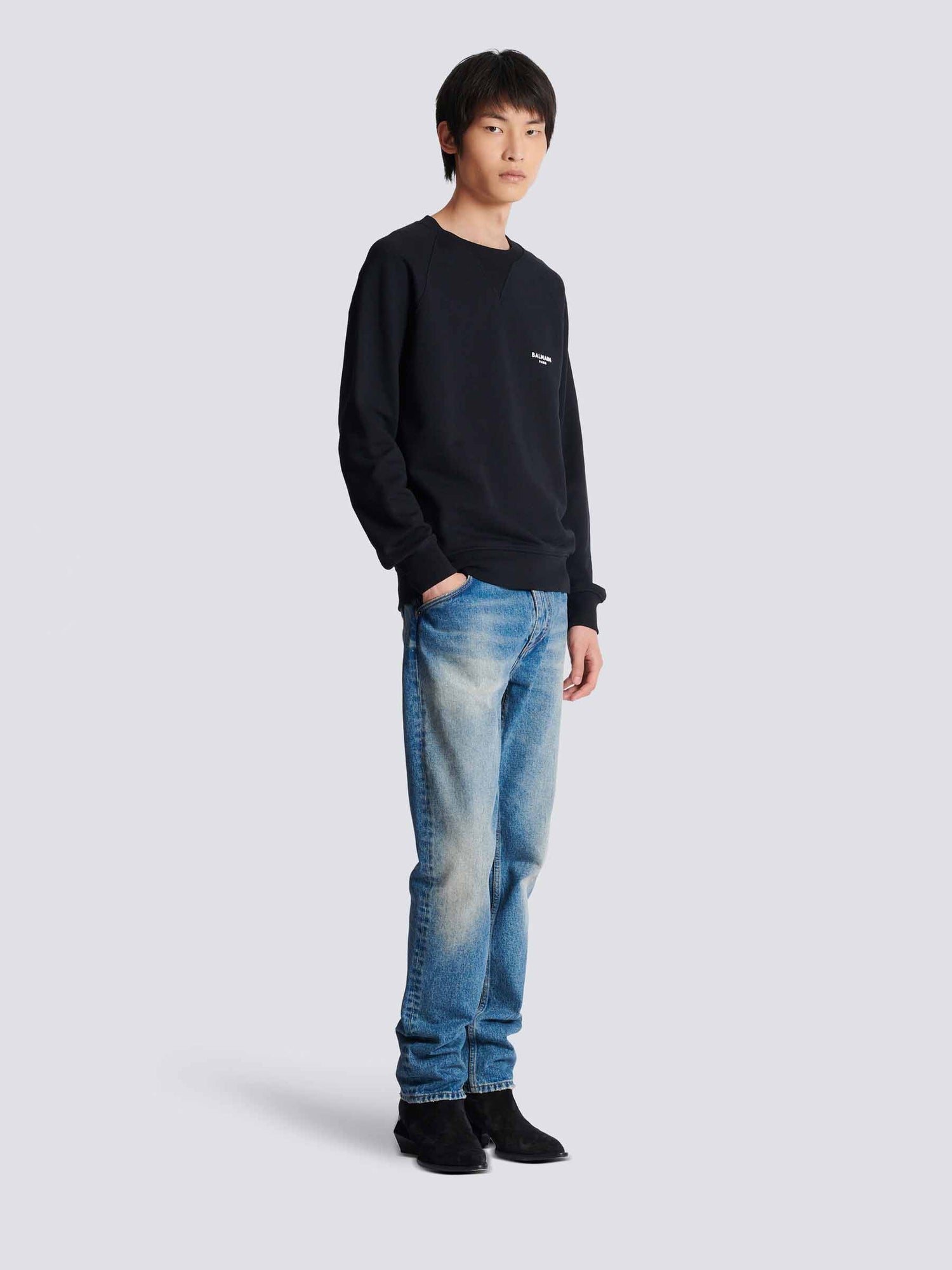 Outlet online Balmain Hombre Sudadera Cuello Redondo color Negro sku 545-001811 01 - Foto 2