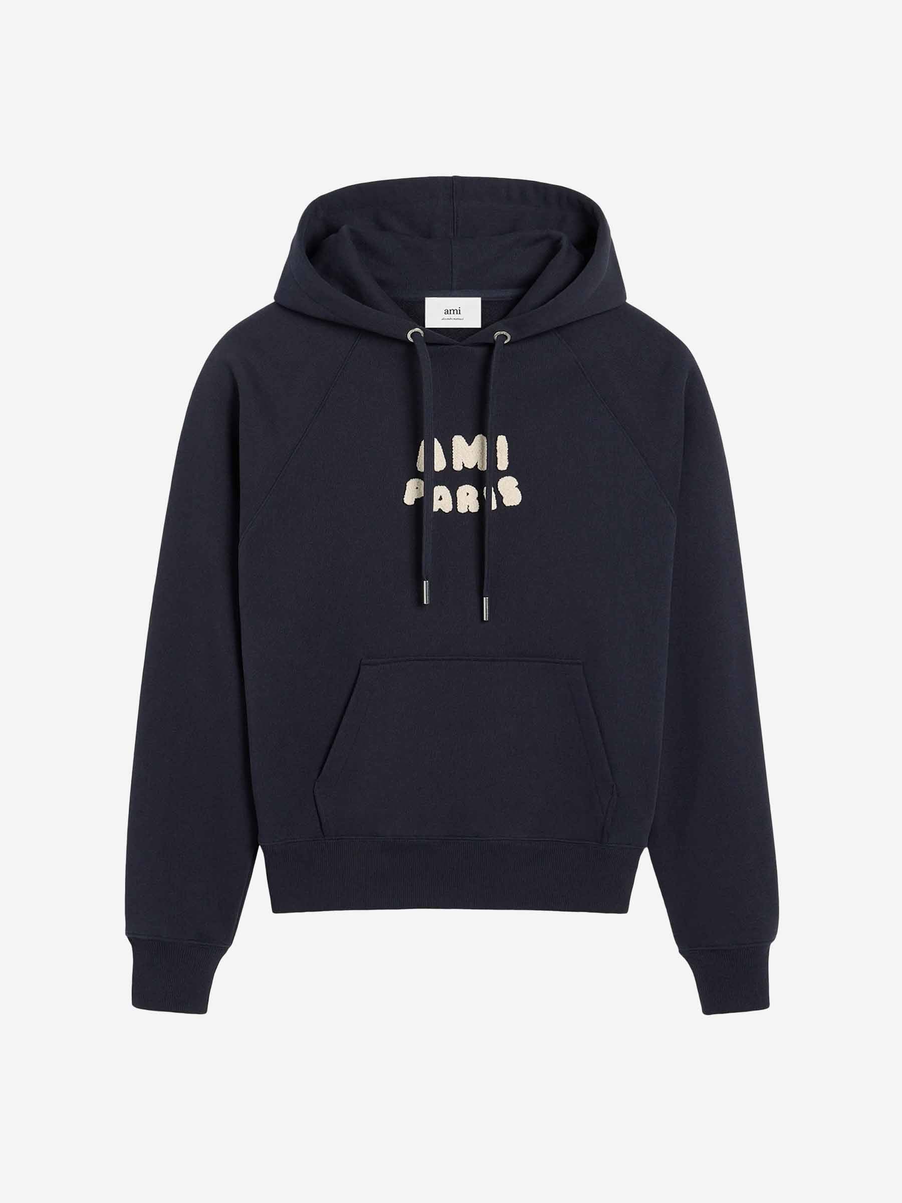 Outlet online Ami Paris Hombre Sudadera Capucha Algodón color Azul Marino sku 545-001812 01 - Foto 1