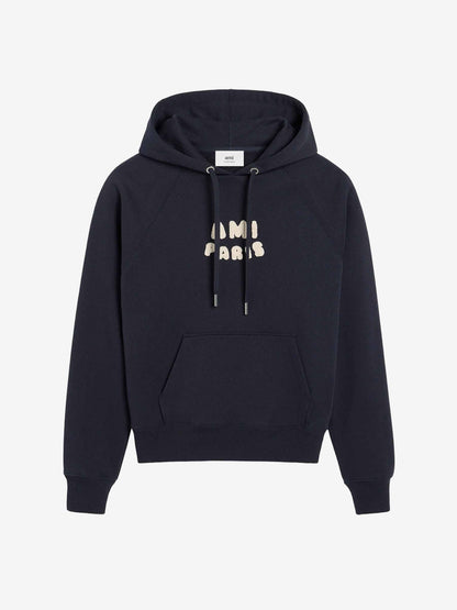 Outlet online Ami Paris Hombre Sudadera Capucha Algodón color Azul Marino sku 545-001812 01 - Foto 1
