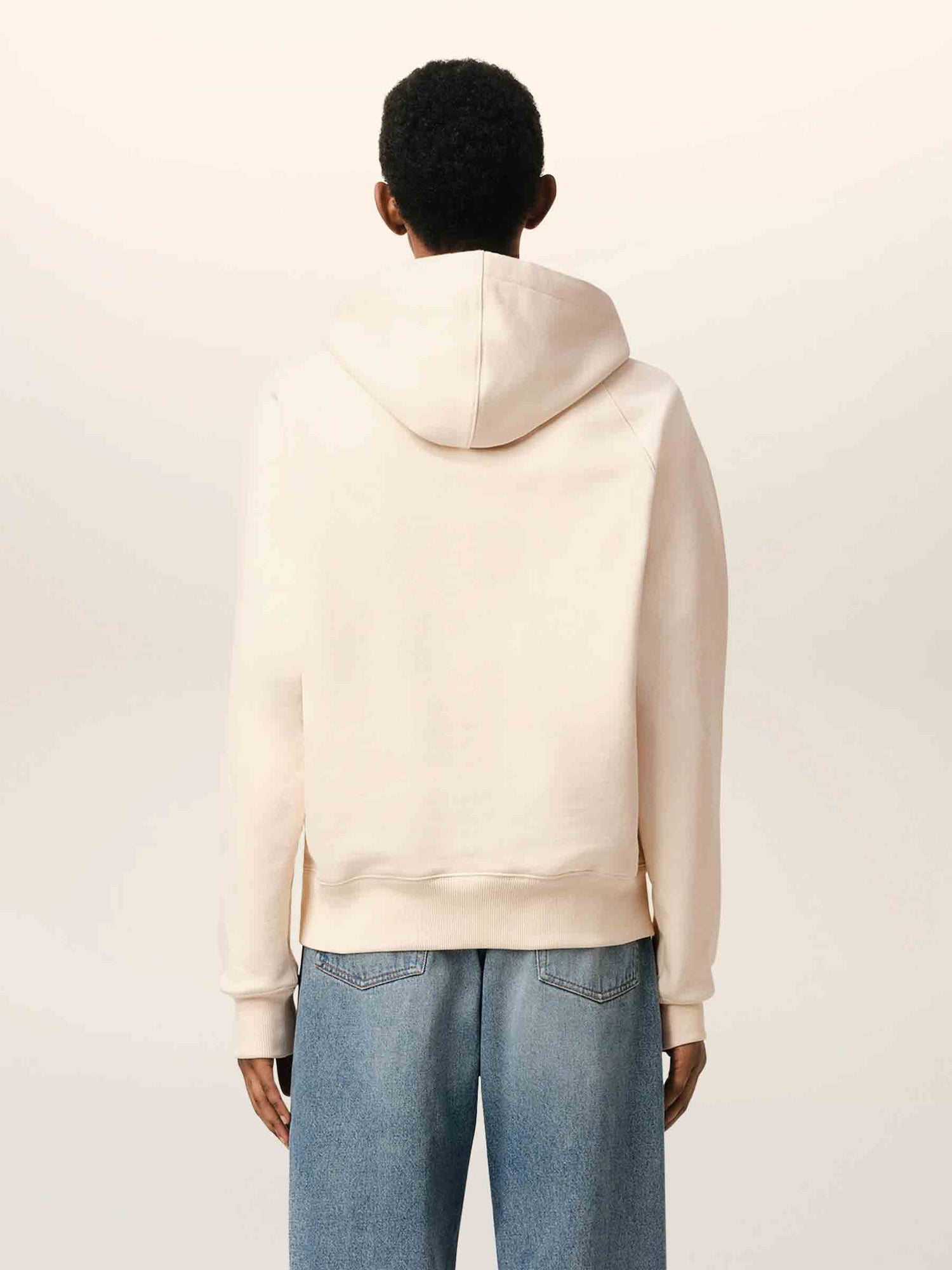 Outlet online Ami Paris Hombre Sudadera Capucha Algodón color Crema sku 545-001812 02 - Foto 3