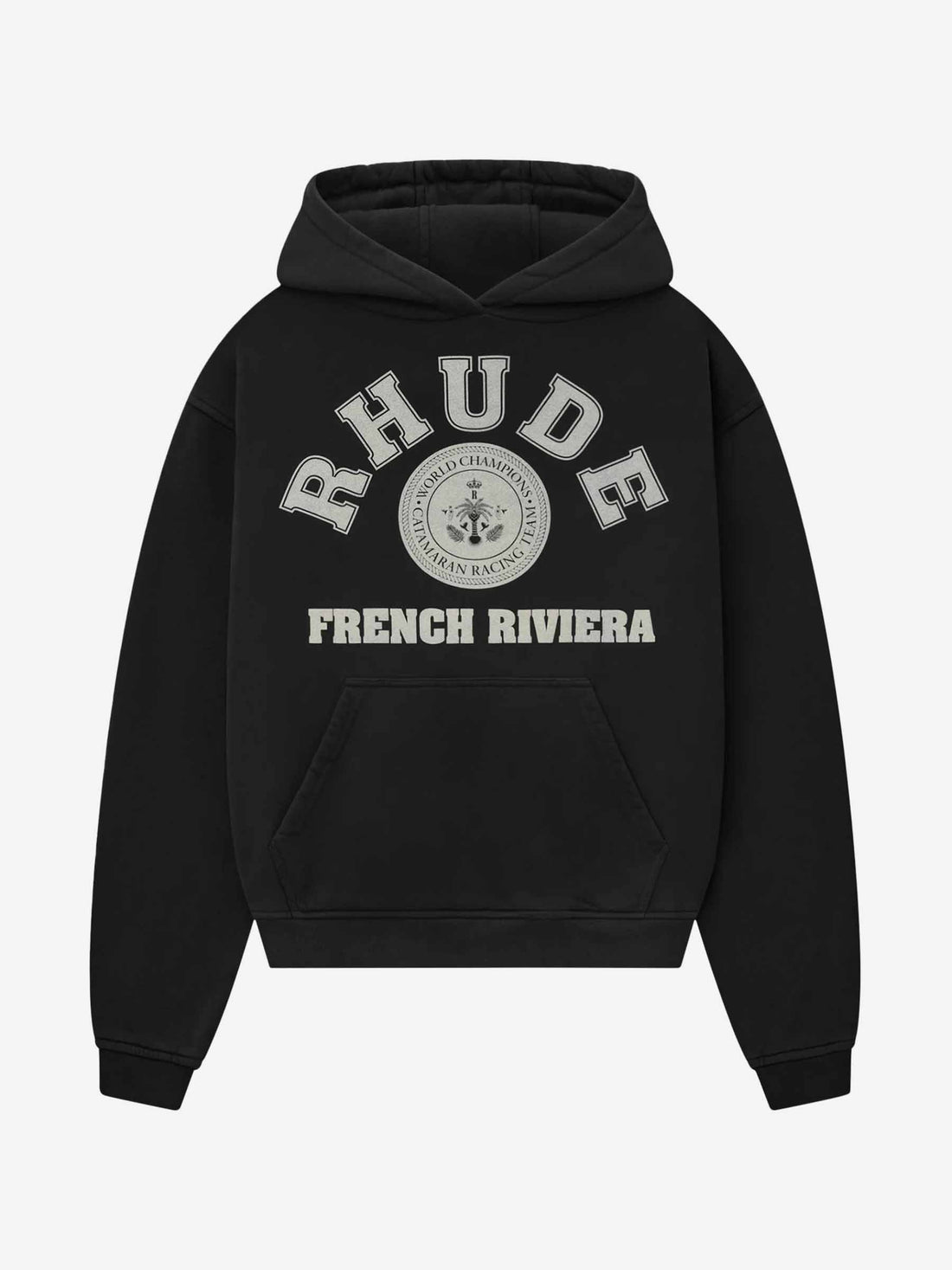 Rhude Hombre Barcelona Sudadera Capucha Algodón color Negro sku 545-001820 01 - Foto 1