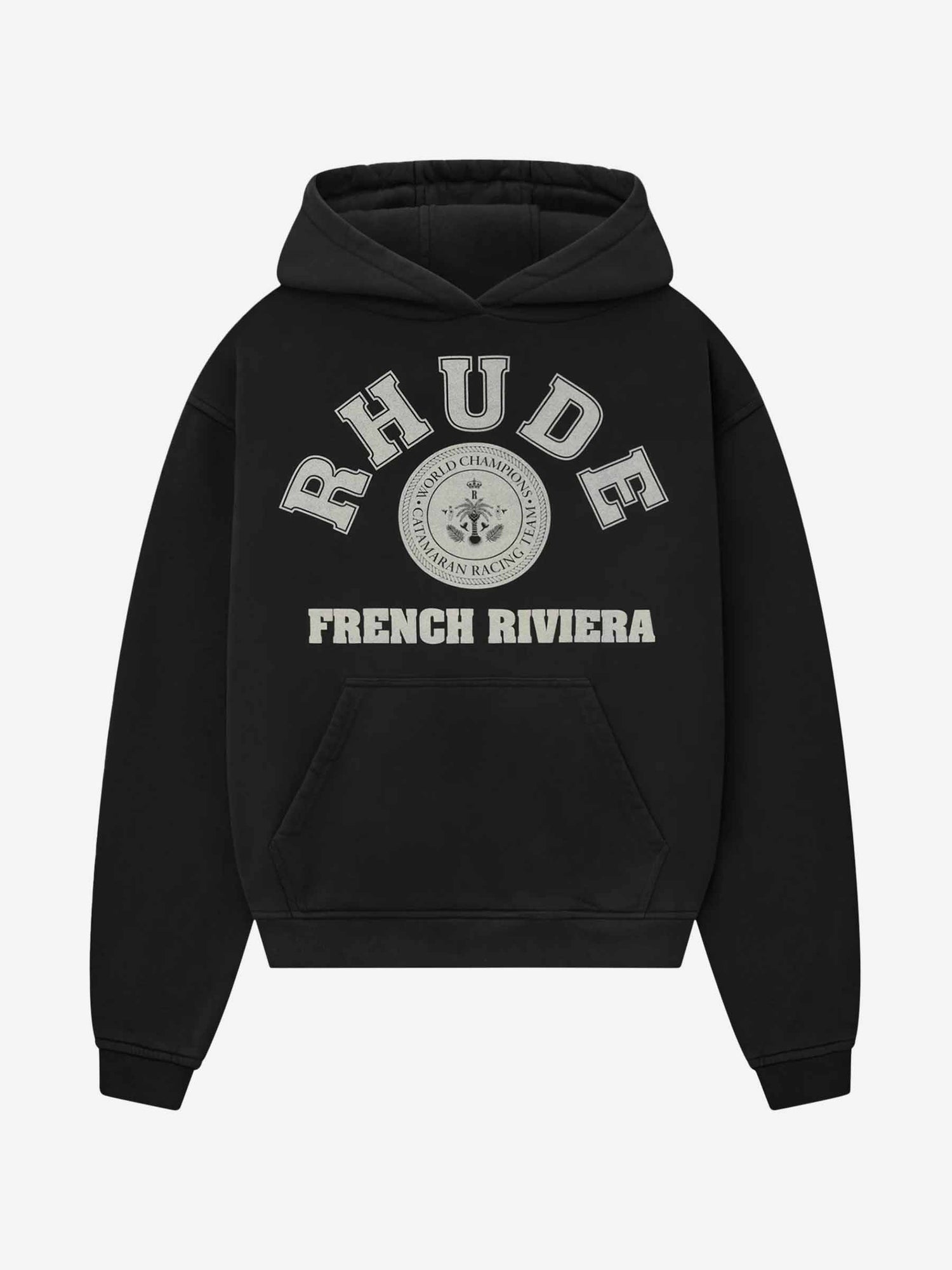 Rhude Hombre Barcelona Sudadera Capucha Algodón color Negro sku 545-001820 01 - Foto 1