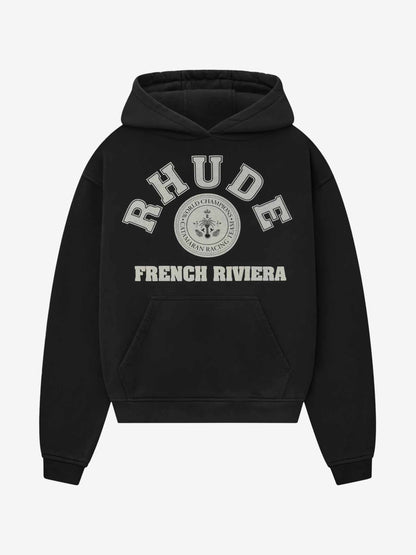 Rhude Hombre Barcelona Sudadera Capucha Algodón color Negro sku 545-001820 01 - Foto 1